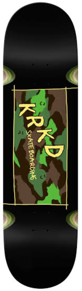 Tabla de skate Krooked Team Kamo Black 8,25 pulgadas