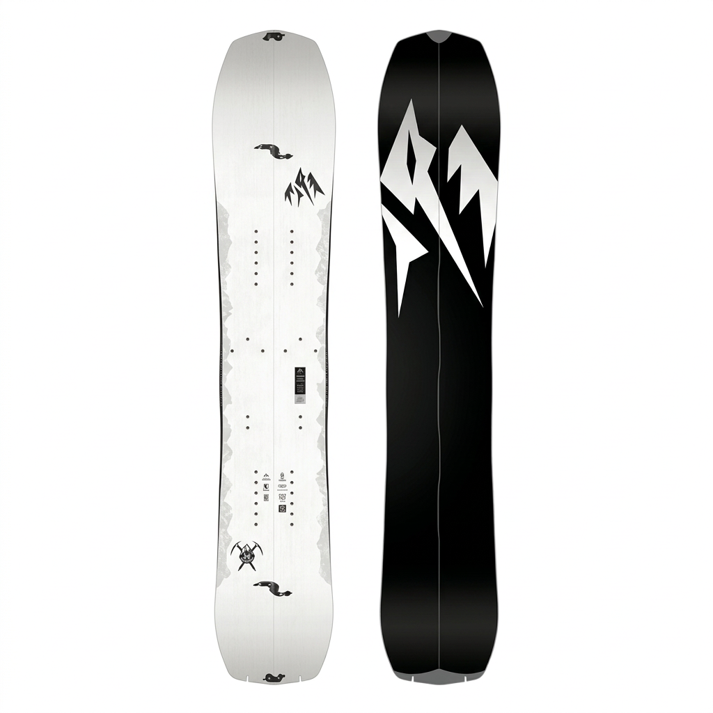 Jones Men's ULTRALIGHT Solution Splitboard, ambas caras completas juntas y centradas sobre fondo blanco