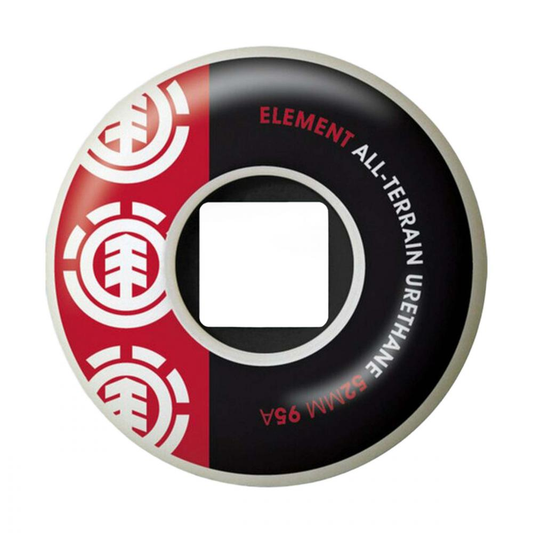 Imagen de referencia de ruedas Element Section blancas con gráfico rojo y negro