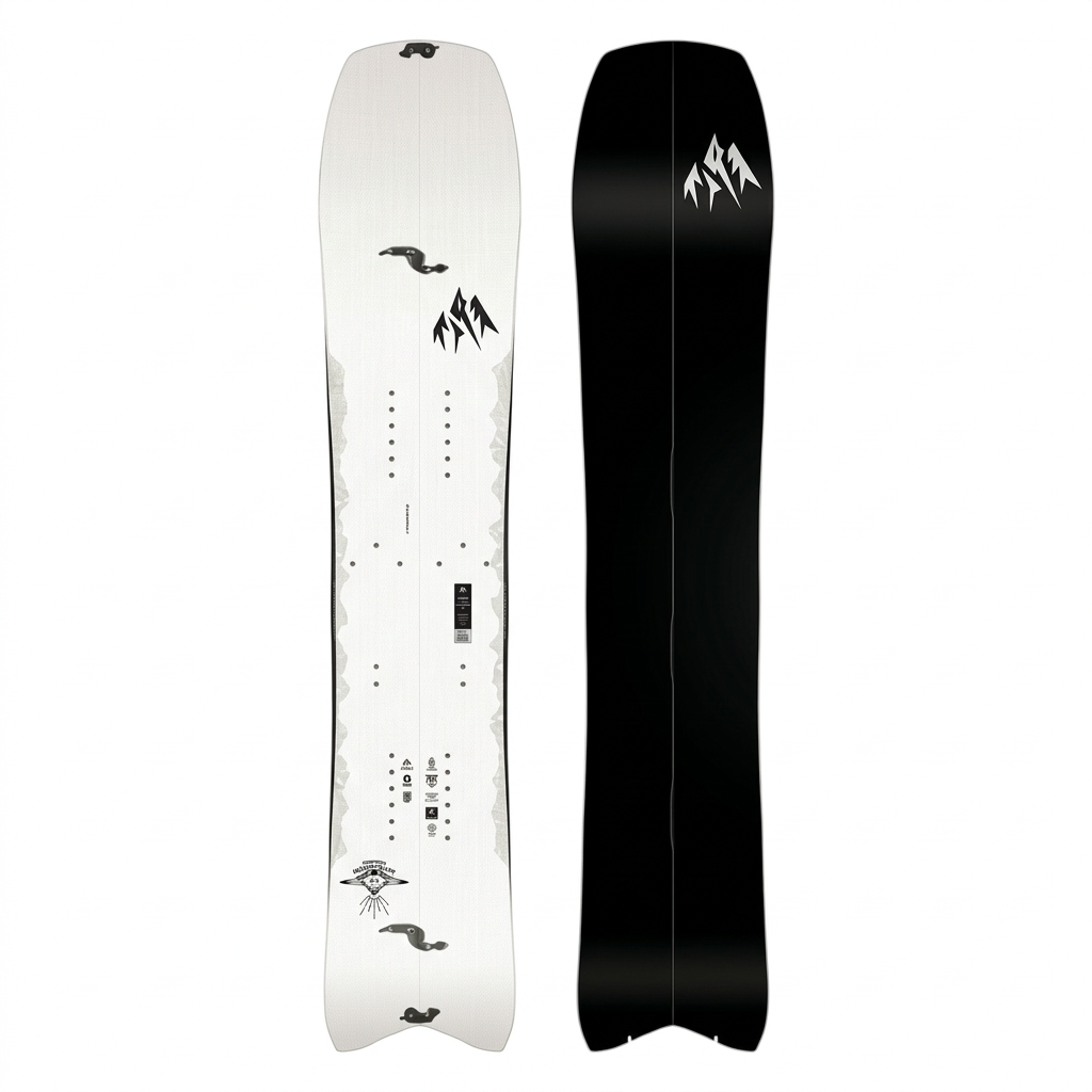 Jones ULTRALIGHT Hovercraft 2.0 Splitboard, ambas caras completas juntas y centradas sobre fondo blanco