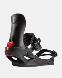 Fijación de snowboard Nebula FASE negra con detalle rojo